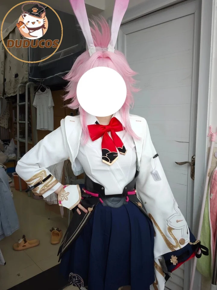 DUDU-SR Honkai Star Rail Evanescia Cosplay Costume Outfit Carnival Halloween Anime Game Role Play Uniform Dress Wig Prop