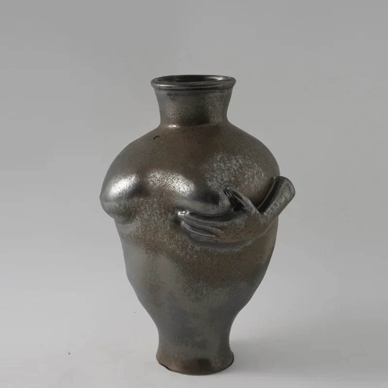 Art ceramic vase B & B model room jewelry simple guest restaurant entrance flower ware
