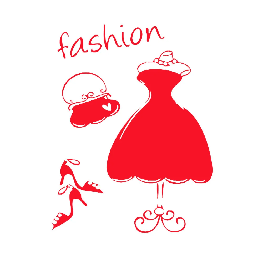 Fashion Garment Boutique Store Window Decoration Shopping Girl Woman Name Sign Sticker Advertising Wall Sticker Store Sticker