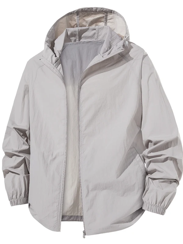 

Men's Outdoor Climbing Sun Protection Clothing 2025 New Summer Anti-Uv Mountain Series Faionable Loose Fit Long Sve Zipper