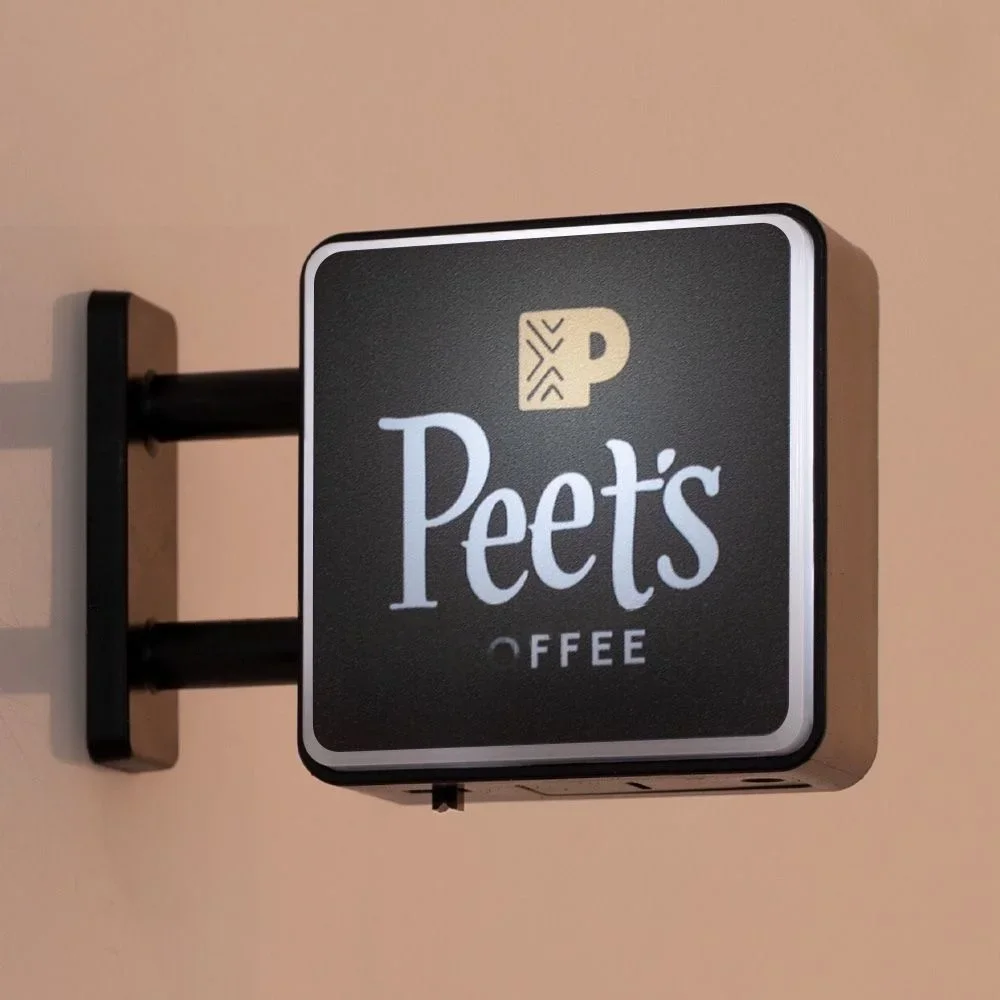 Weltklasse-Kaffeemarken Lichtschild Kühlschrankmagnet Kaffeemaschinen-Deko Lavassa Kaffee Illy Kaffee Peet's Kaffee