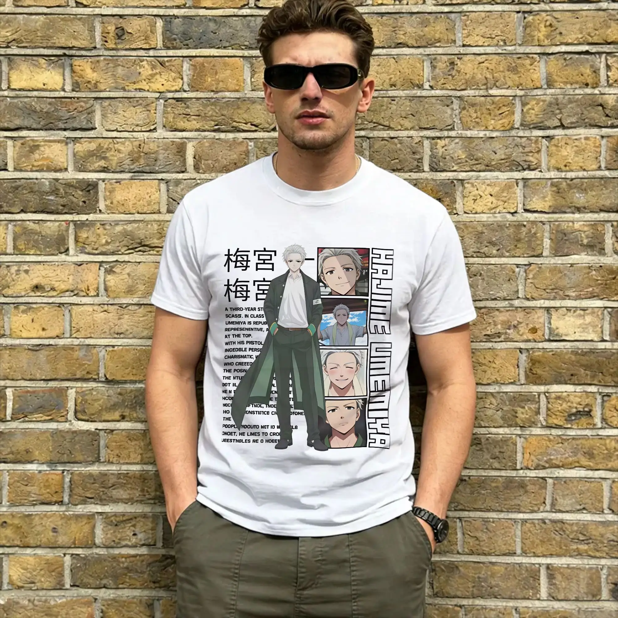 Ren Kaji T Shirt Men's  Cotton Unique T-Shirts Crewneck Wind Breaker Tee Shirt Short Sleeve Clothes Plus Size