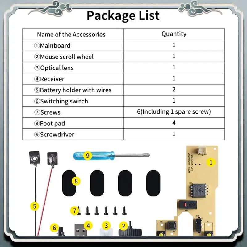 

Premium Wireless Mouse DIY Kit 3D Printing Wireless Mouse Wireless Mouse DIY Creative Model