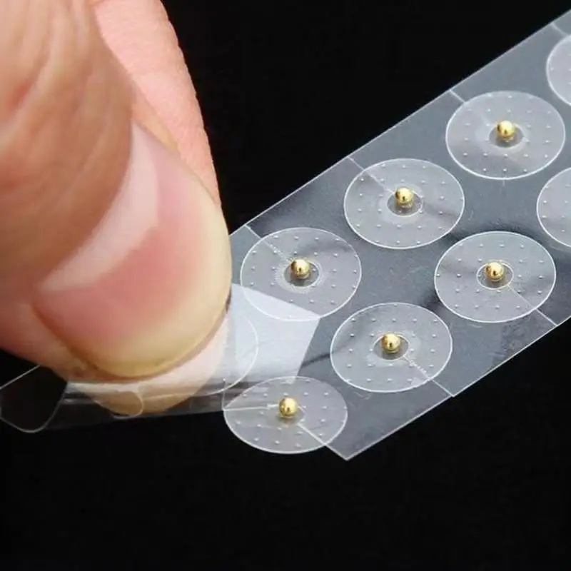 1/5/10 Sheets Ear Pressure Stick Acupuncture Magnetic Beads Auricular Ear Stickers Massage Ear Stickers Clear Ear Point Sticker