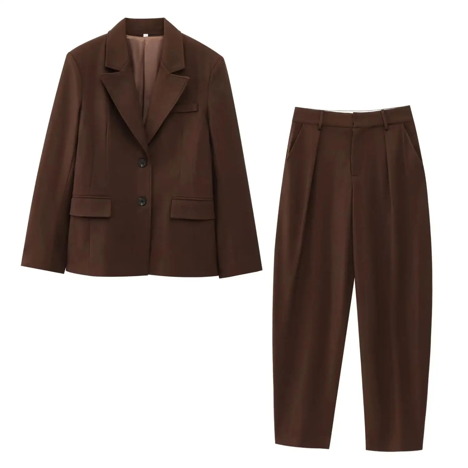 Cross-Border Women's Short Skirt Style Suit Jacket Long Pants Set Organic Cotton Casual Pants for Elderly Women