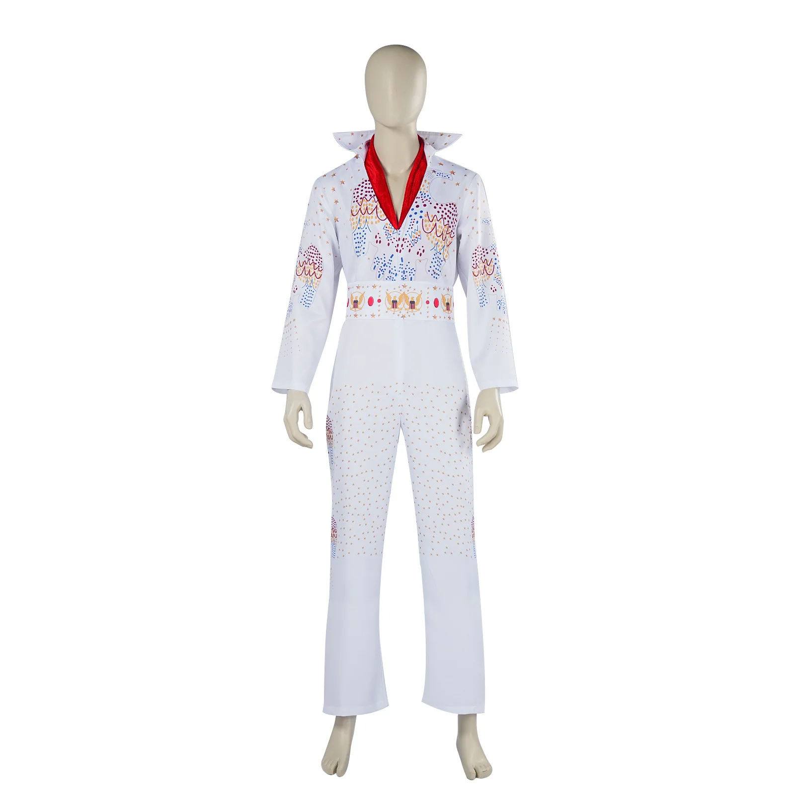 

Rock Singer Stage Cosplay Costume Diamond Rhinestones Clothes Outfit Uniform Halloween Carnival Party Disguise Suit