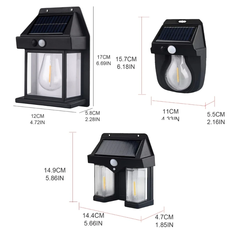 Courtyard Human Induction Wire Wall Solar Power Warm Light