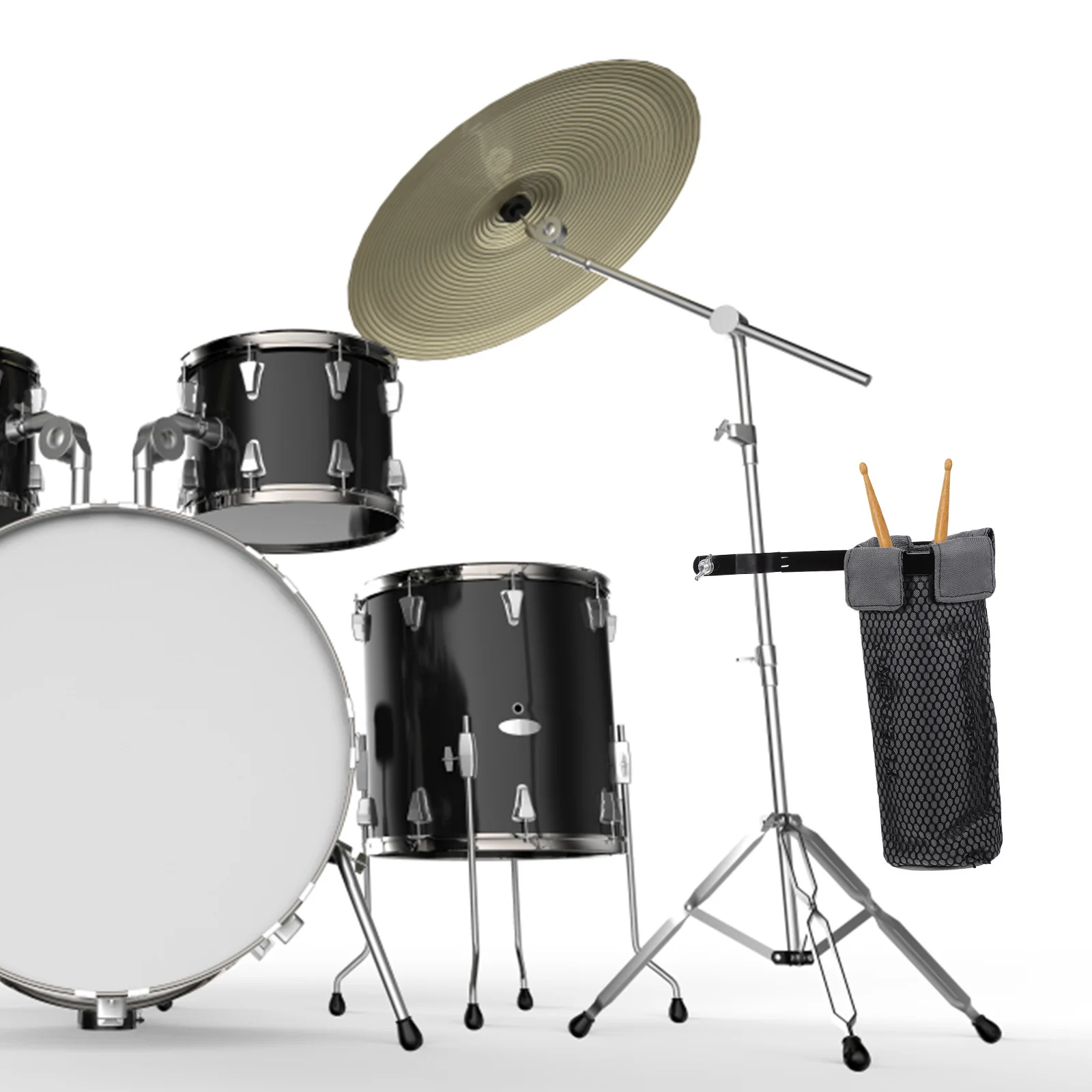 

Drumstick Storage Pouch Durable Portable Drumstick Holder Bag Lightweight Professional Drum Accessory for Drum Set