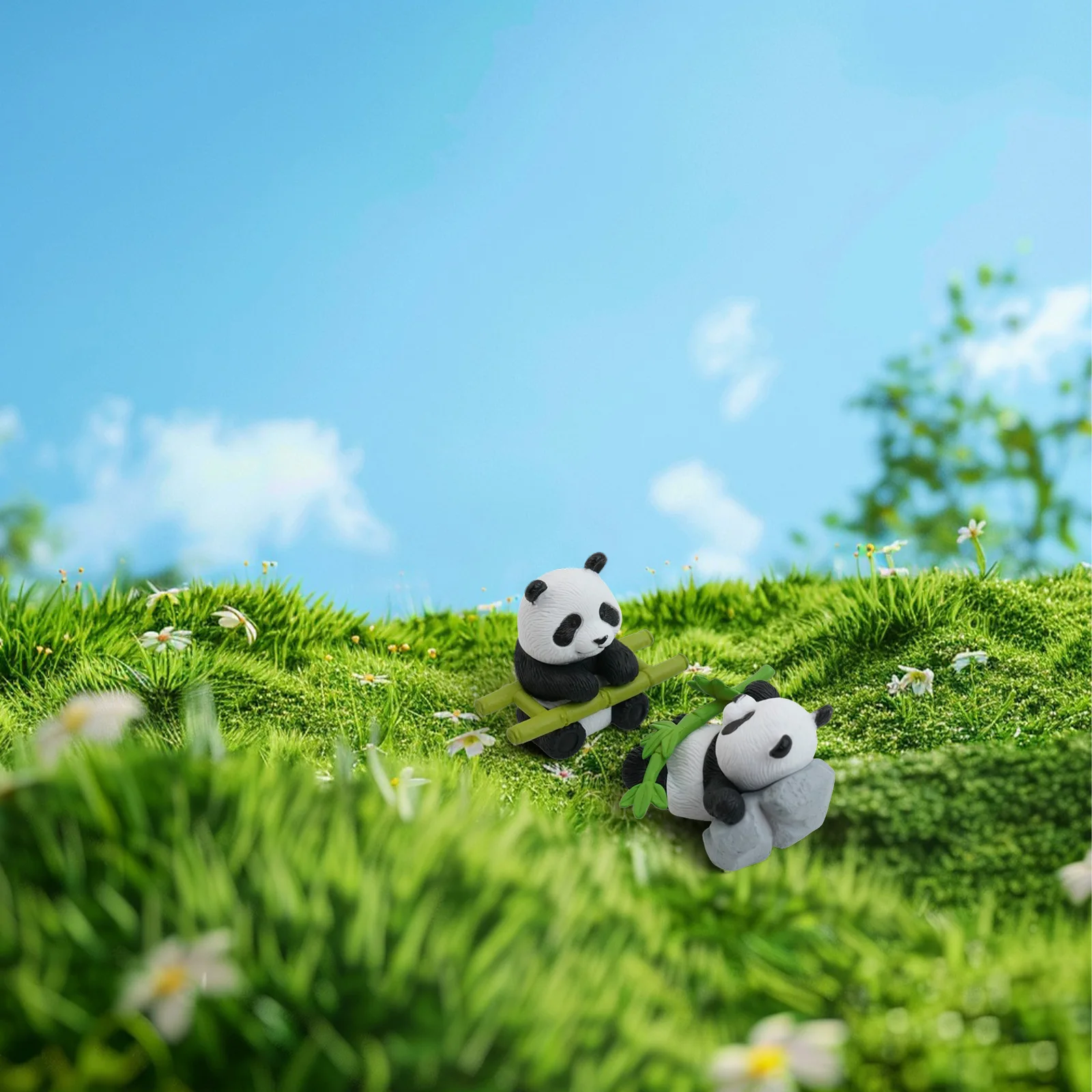 

For Celebrations 4.5*5.1cm Fairy Garden Kit Charming Cake Decorations Pandas Charming Decorations Secure Packaging Versatile Use
