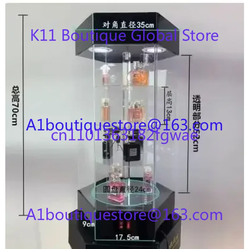 

For Cosmetics Rotating Display Case Acrylic Handmade Products Jewelry Jewelry Perfume Display