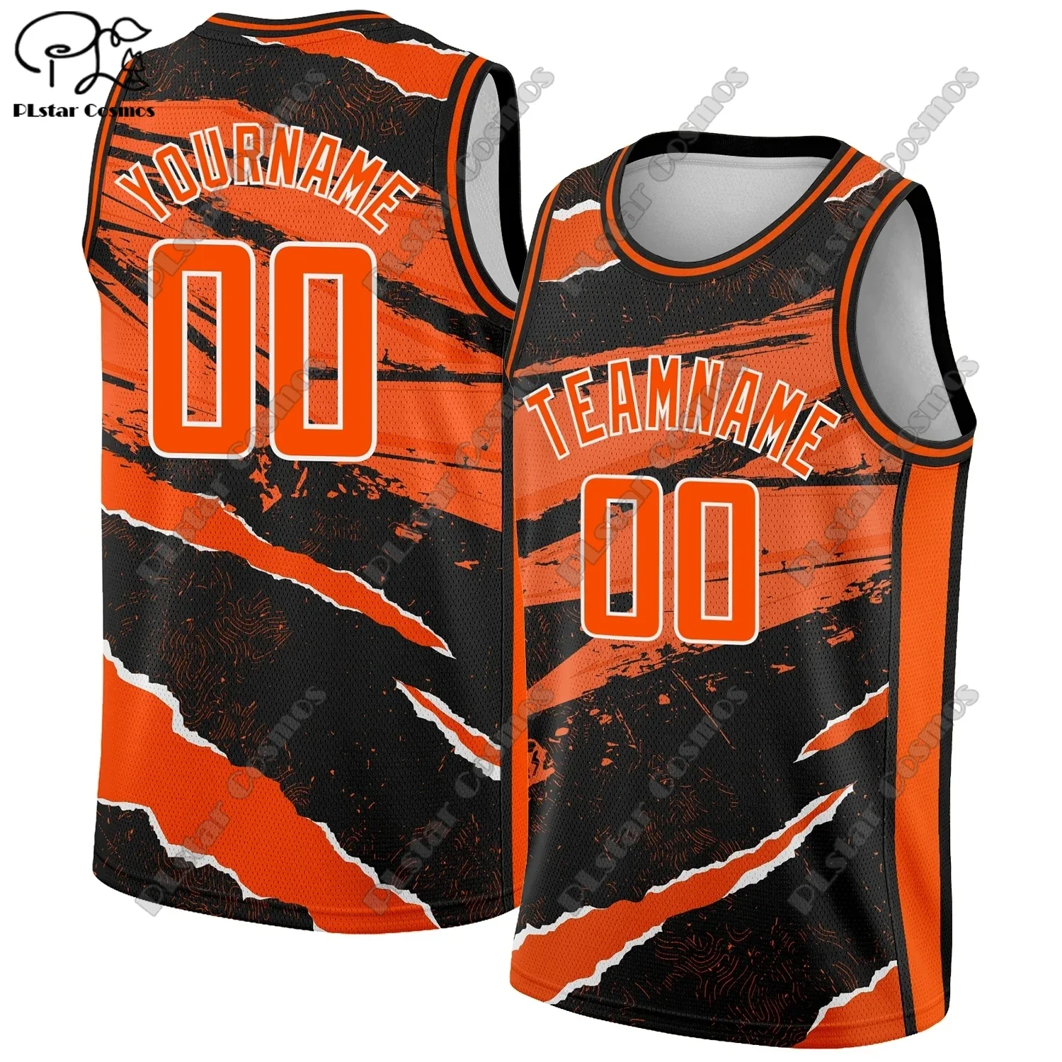 PLstar Cosmos 3D Printed New Customized Gradient Contrast Color Graffiti Fashion Men's Summer Vest Authentic Basketball Jersey 4