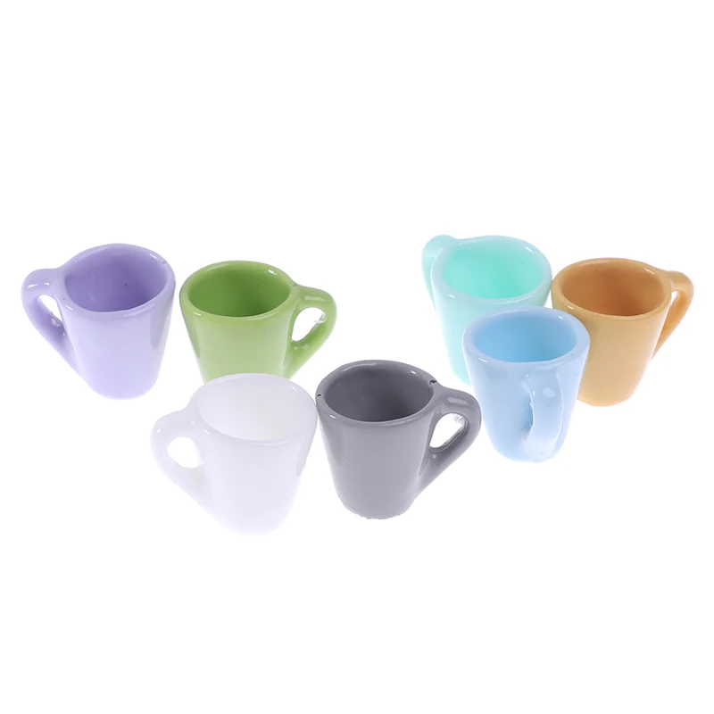 

1Set/10pc 100% Brand New and High Quality Dollhouse Miniature Mug Water Cup Model Kitchen Accessories Toys