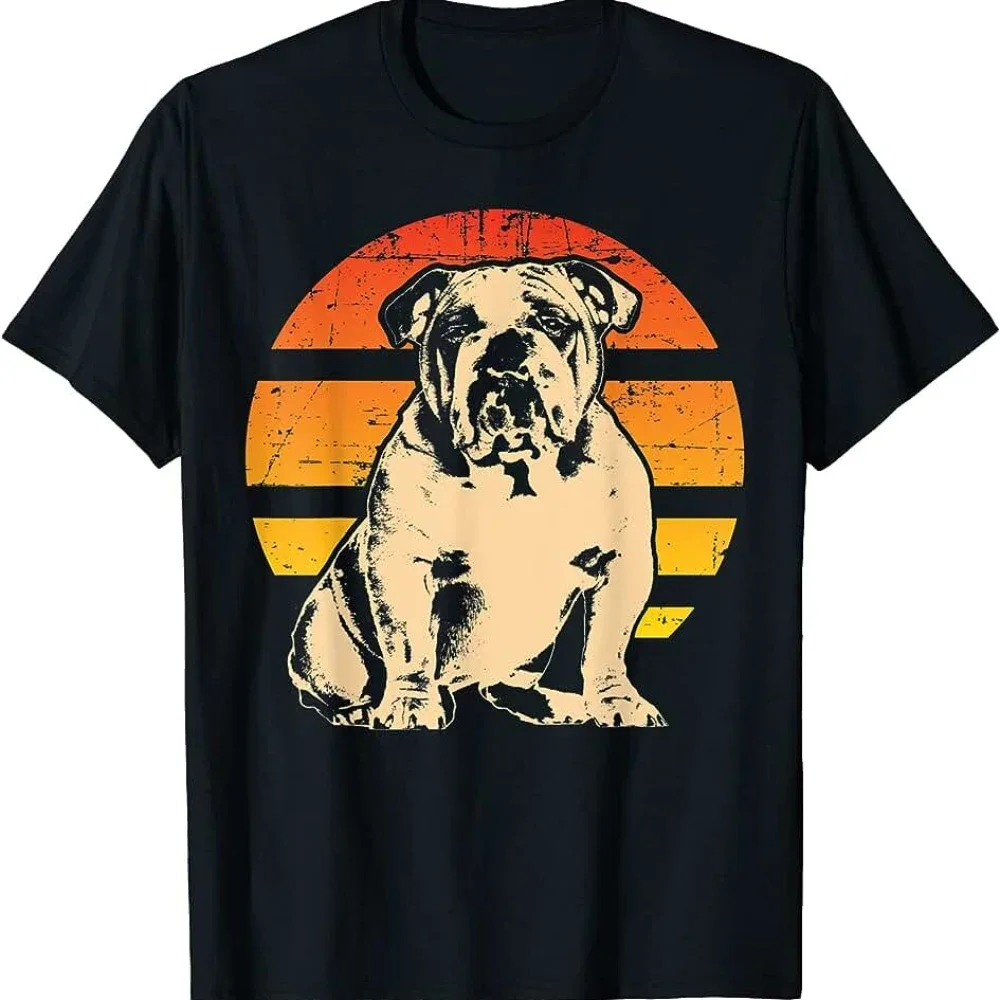 Funny cute English bulldog   anatomical dog biology gift T-shirt harajuku