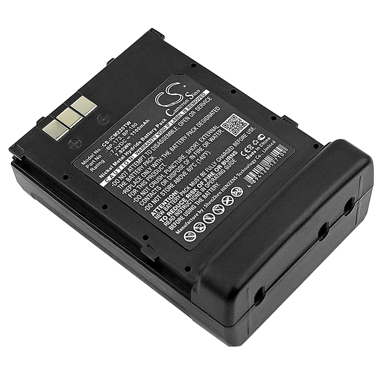 

Ni-MH Two-Way Radio Battery for Icom, 7.2V, 1100mAh, Compatible Models: IC-12A, IC-21AE(Part No:BP-173,BP-180)
