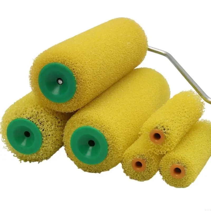 Pack of 10 Sponge Roller Brushes 4inch Foam Paint Roller Cleaning Tool for Home Office Car Smooth Plastering M4YD