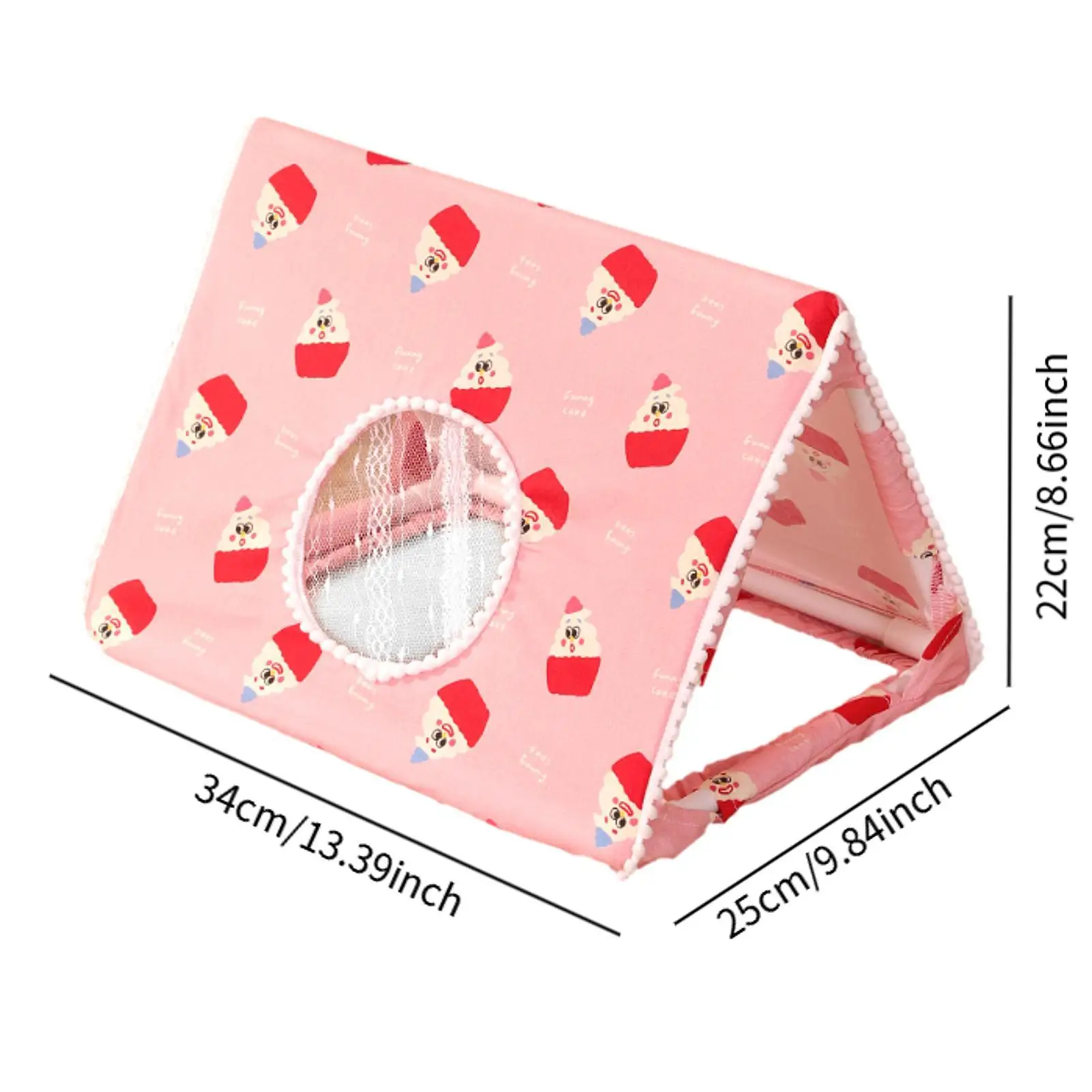 기니피그 은신처 토끼 은신처 케이지 액세서리 창문이 있는 부드러운 둥지 세탁 가능 편안한 소동물 집 휴식용 토끼 집