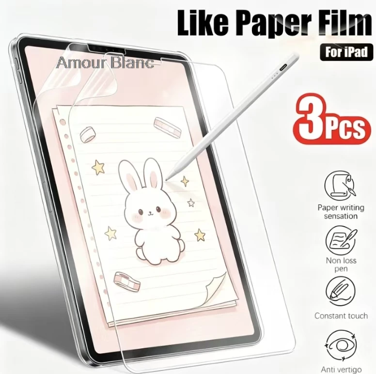 3pcs Real Paper Feel Tablet Screen Protector For iPad 10th 11th 12th Air 10.9 11 13inch iPad Pro 11 13 M4 M5 Tablet Screen Guard
