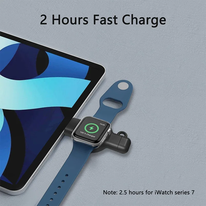 VIKEFON 2 In 1 Magnetic Watch Wireless Charger for Apple Watch IWatch 9 8 7 6 5 4 Portable USB Type C Fast Charging Dock Station image 3