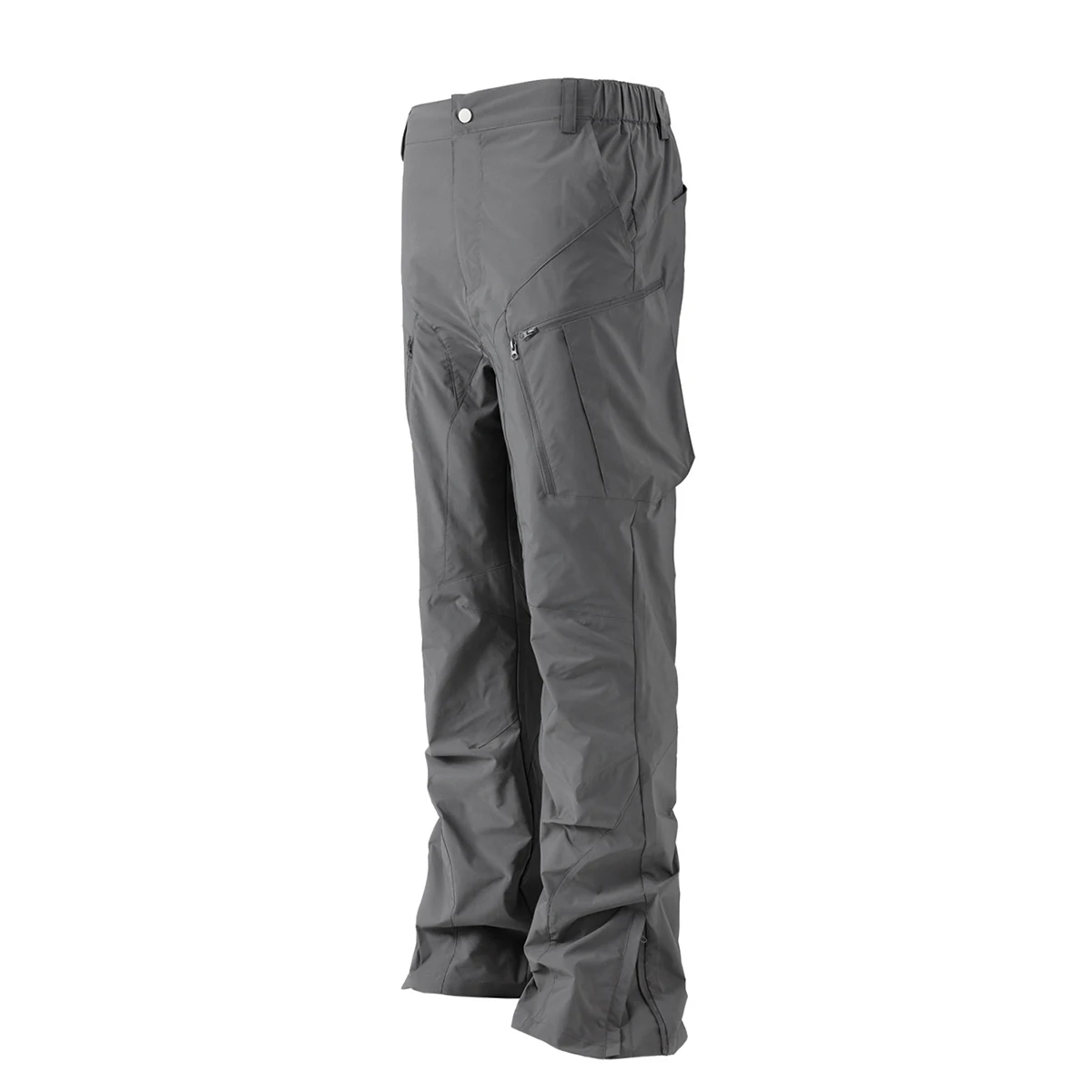 2025 American Functional Zipper Cargo Trousers Tapered Multi Pocket Workwear Casual Micro Side Split Cargo Pants Men Slim Fit