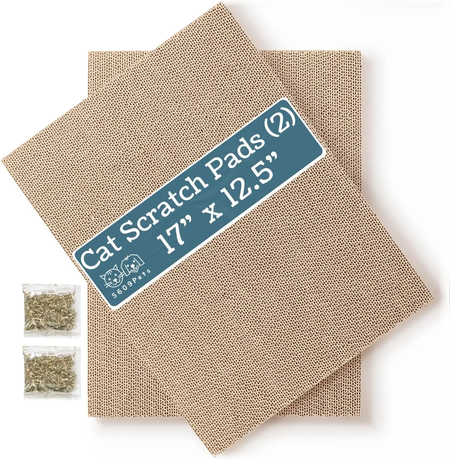

Двусторонние картонные коврики-когтеточки для кошек, 17x12,5 дюймов, для коробок-когтеточек (2 шт. в упаковке)