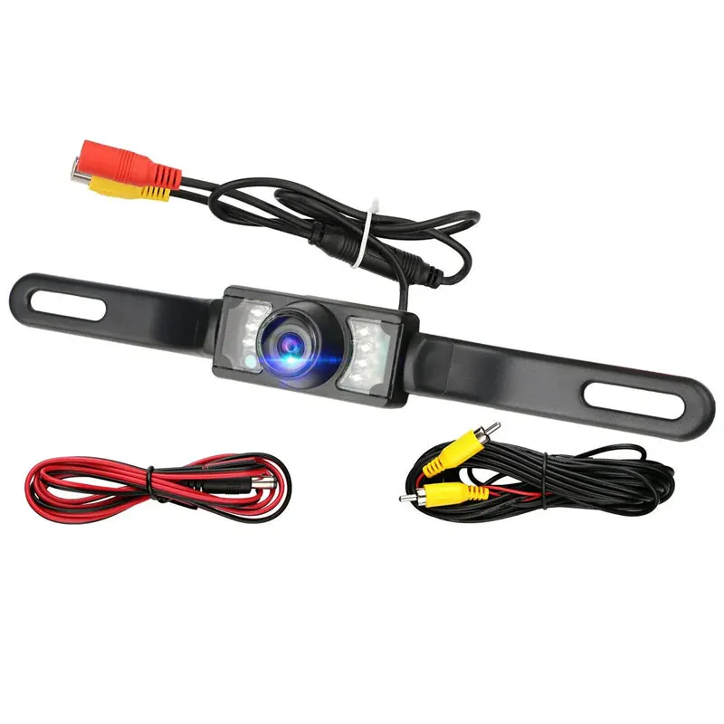 كاميرا لوحة الترخيص العالمية CCD عالية الوضوح للرؤية الليلية الملونة 170 درجة كاميرا احتياطية مقاومة للماء لشاشة GPS #2