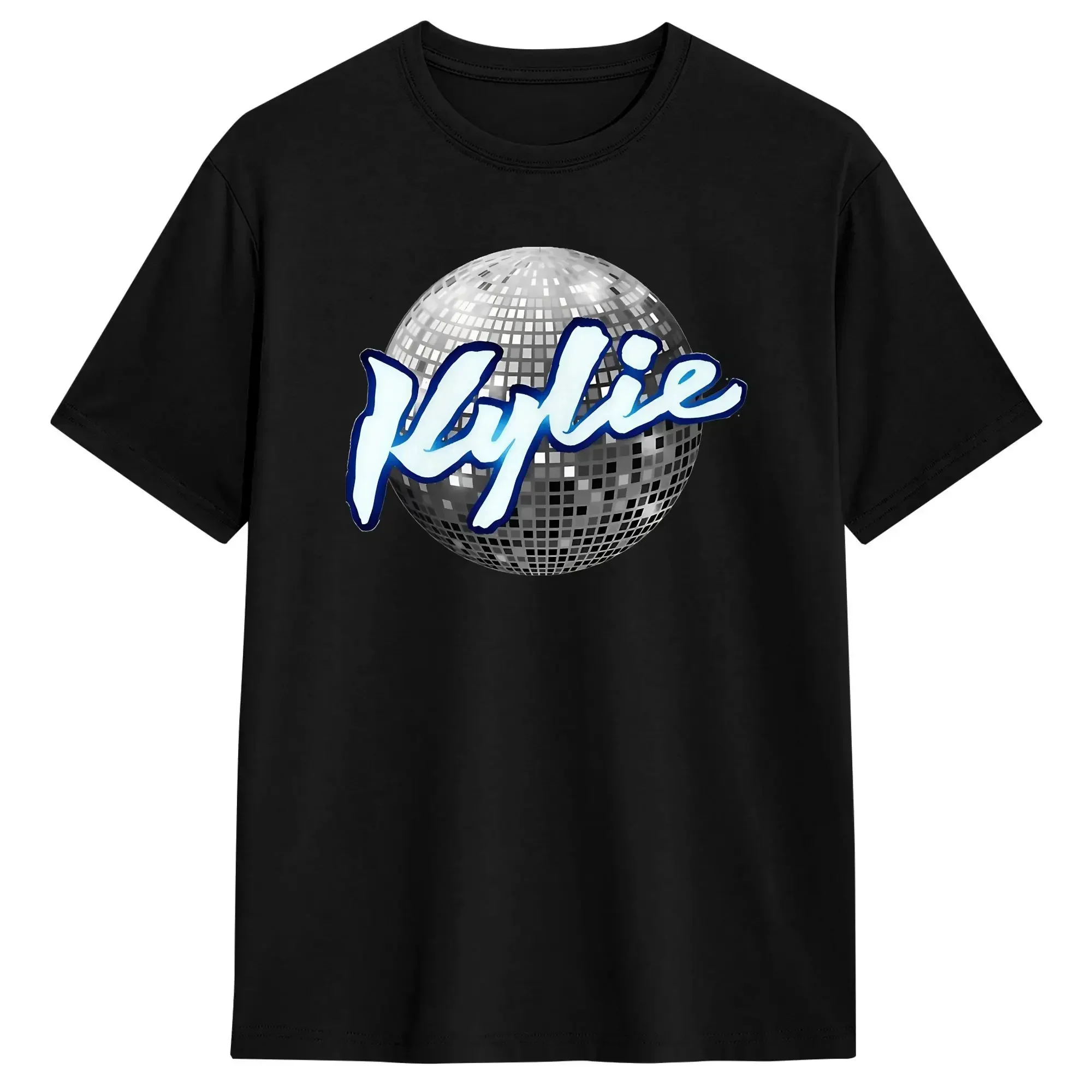 Kylie Minogue Disco Style Logo T Shirts Men 100% Cotton Vintage T-Shirt O Neck  Tee Shirt Short Sleeve Tops Graphic