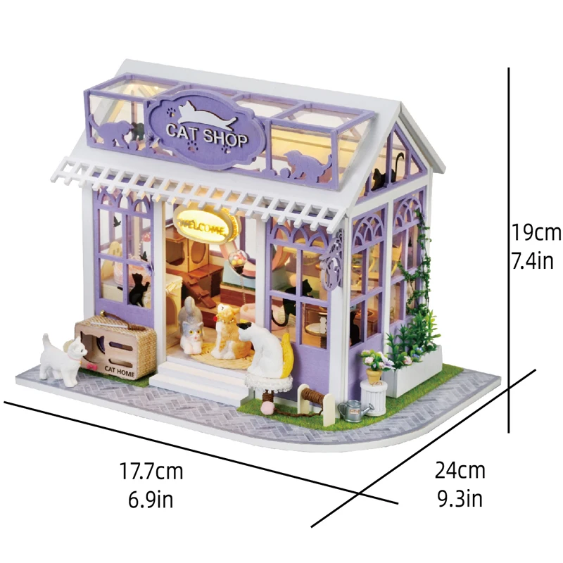Micro Huis Poppenhuizen kits 3D Puzzel Assemblage Gebouw Model DIY Handgemaakt Speelgoed Kamer Slaapkamer Decoratie Houten Ambachten Kerstcadeau