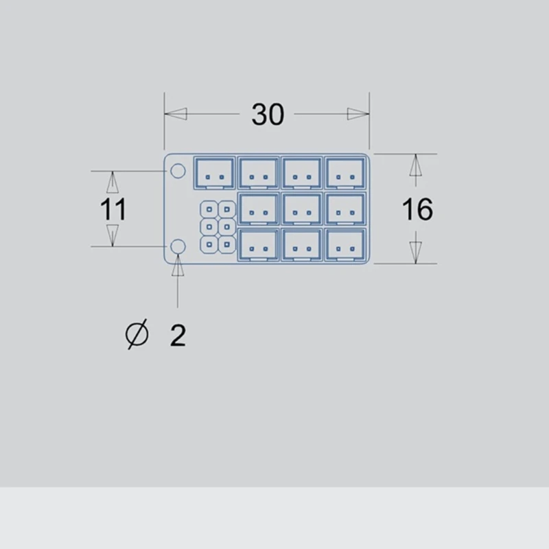 4 en 1 Système d'éclairage Board d'extension shunt Ph2.0 Carte d'extension stable A4WF