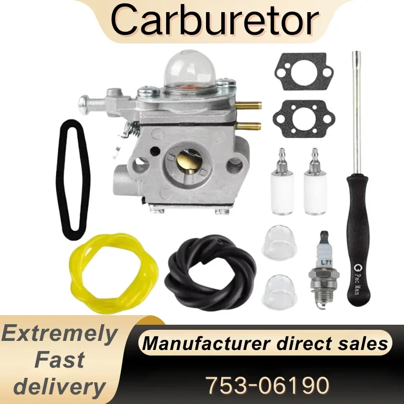 Carburetor for Troy- -Bilt TB80EC TB32EC TB22EC TB225 753-06190 791-182875 Trimmer Carb