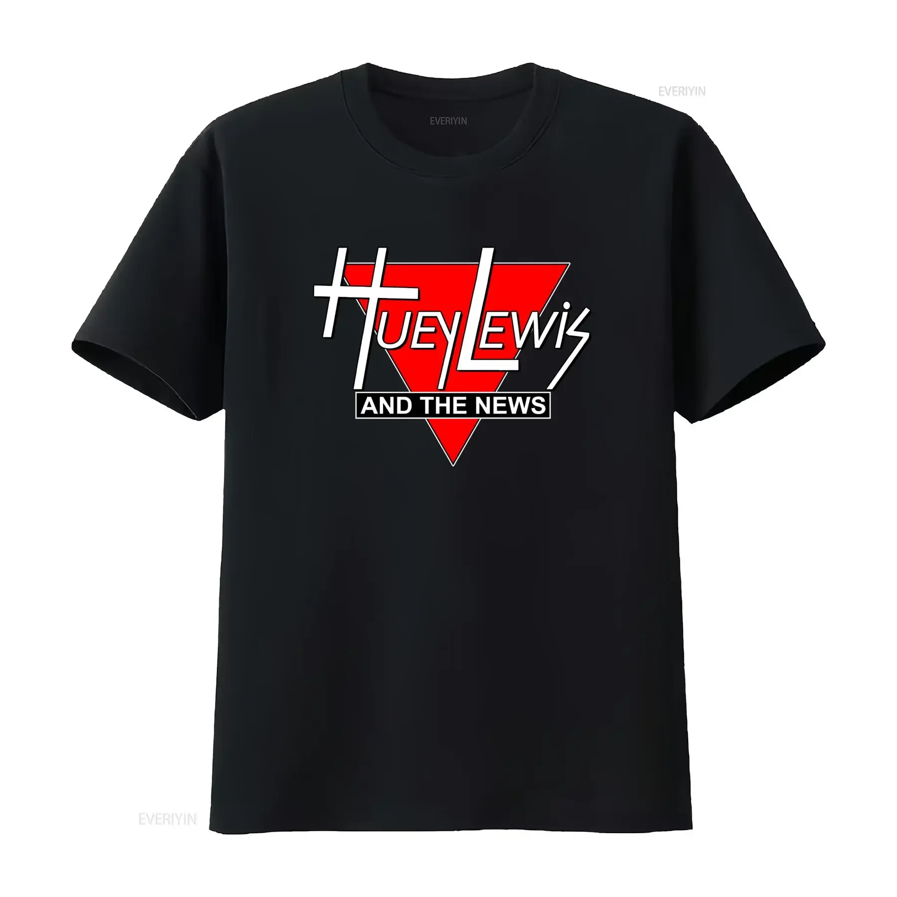 Vintage Retro Rock Band Huey Lewis And The News Print Casual T Shirt vintage Washed homme streetwear Breathable Unisex