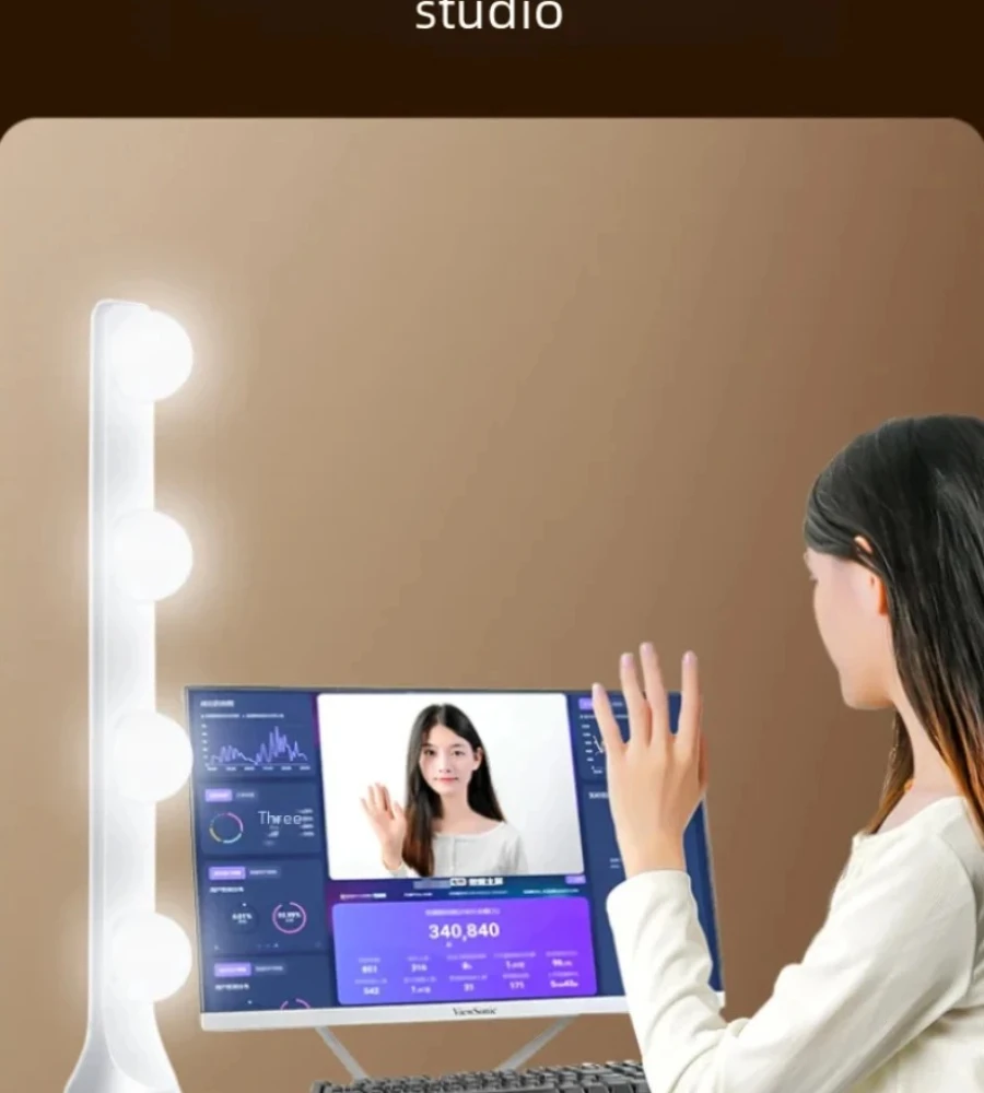 

​ ​ Светодиодный настольный светильник для макияжа для профессиональной студийной видеосъемки прямой трансляции и фонового освещения ​ ​