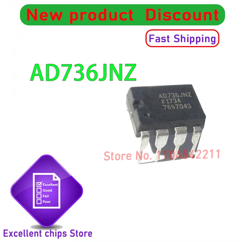 1 ~ 10 stks/partij AD736JNZ AD736JN AD736 DIP8 100% Gloednieuwe Originele