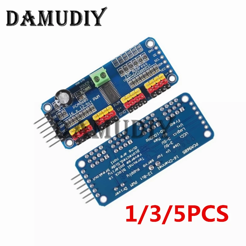 1-5pcs PCA9685 16 Channel 12-bit PWM Servo motor Driver I2C Module Robot