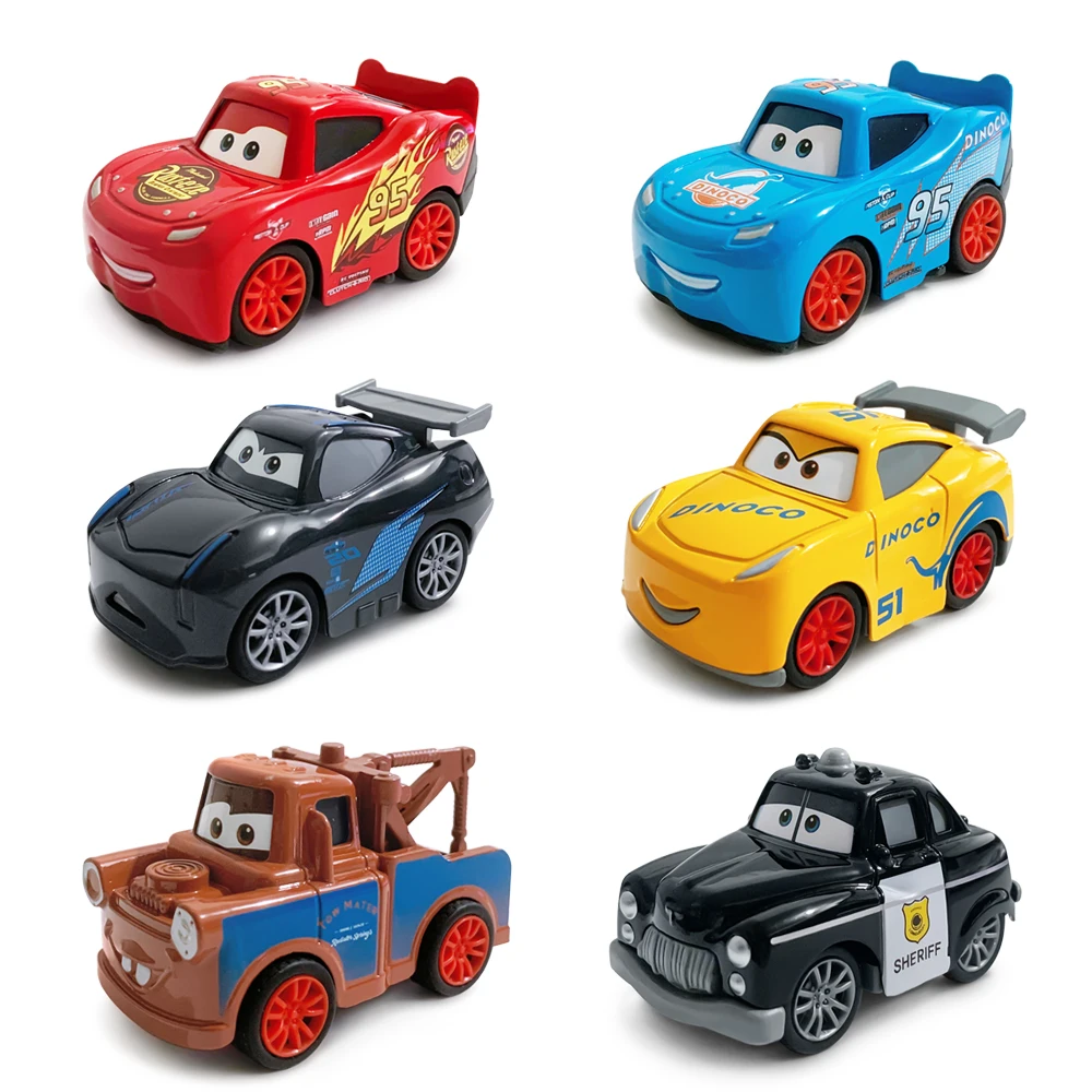 Cars 2 Anime Figure Lightning McQueen Storm Jackson Mater Sheriff Cute Cartoon Alloy Toys Cars Metal Die Casting Child Toys Gift