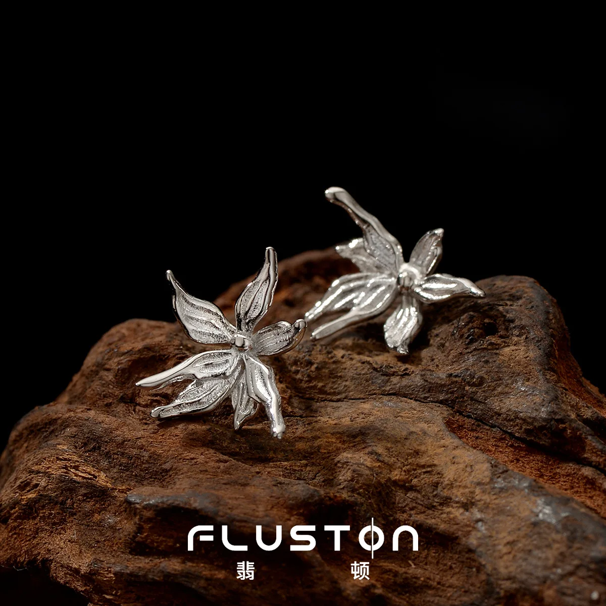 0166 CHOZON S925 أقراط فضية صلبة مزهرة نيو صينية بالجملة مجوهرات لذيذة للنساء