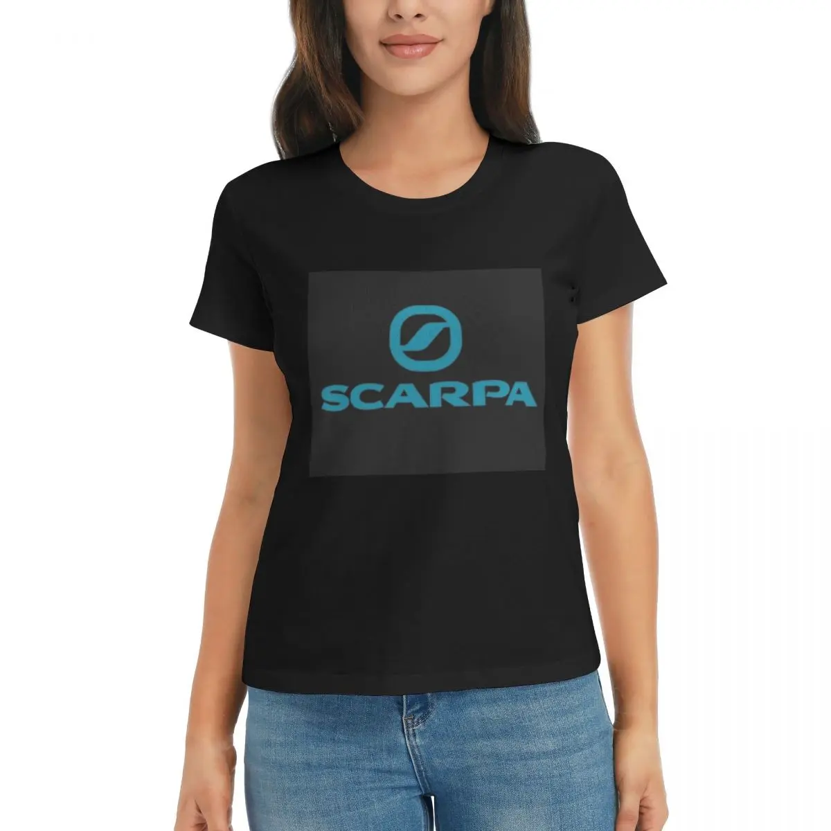 Camiseta de mujer con Logo de Scarpa, camisetas de manga corta de verano, camisetas de algodón con cuello redondo, ropa, Tops, ropa de calle
