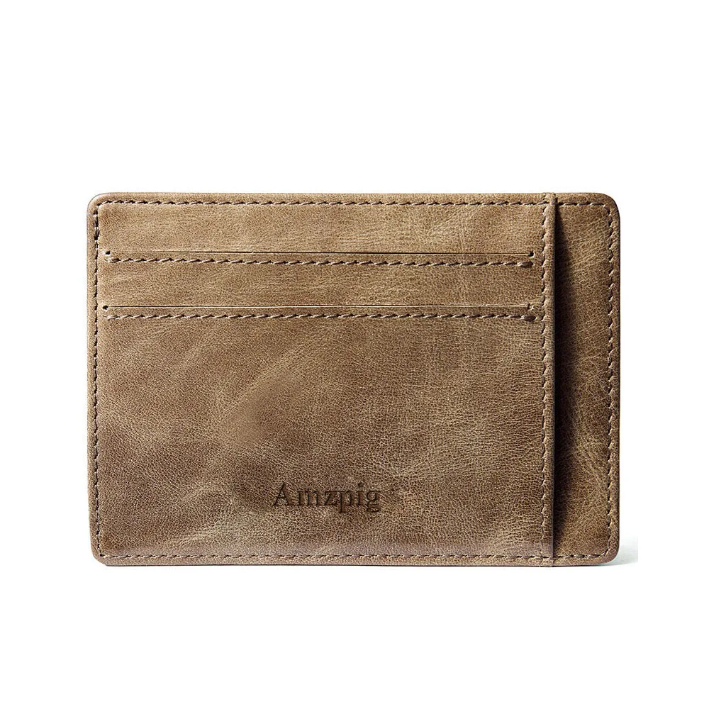 

Amzpig Card wallets, Credit Card Holder, RFID Blocking Leather Ultra Slim, Thin Minimalist Credit Card Case Card Protector