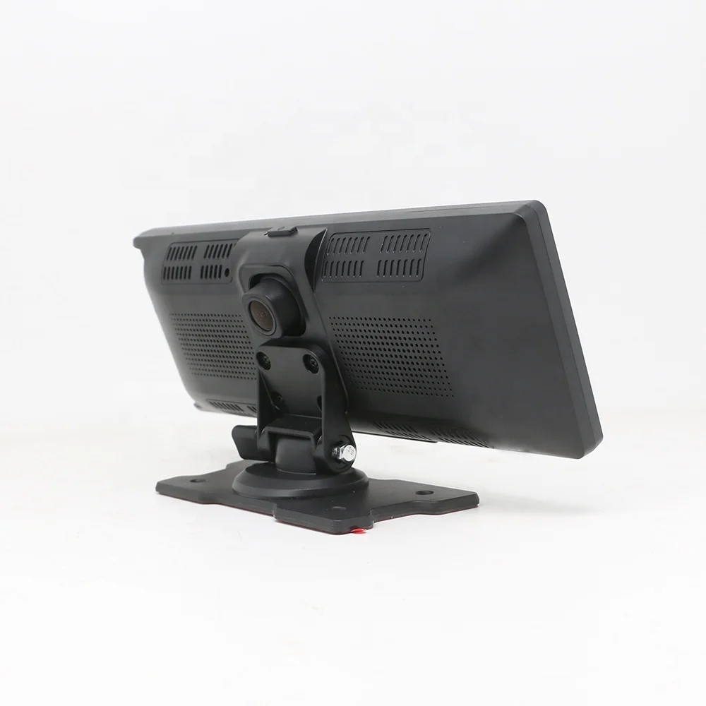 10.26 IPS Car Dash Cam DVR مسجل سيارة مزدوج يدعم الرؤية الليلية Carplay اللاسلكية وAndroid Auto