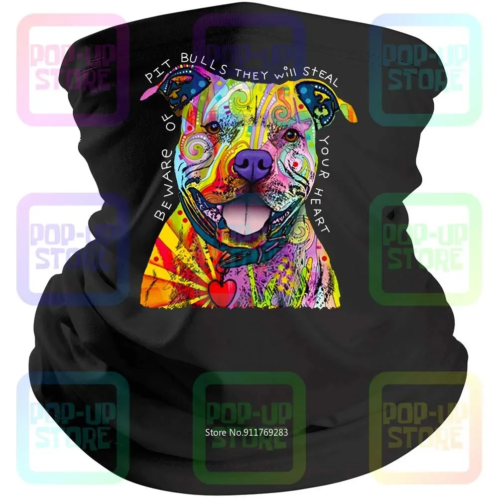 Pit Bull Love amigable con el perro para hombres X Newstreetwear Print Hip-Tope Mans Black Bandana pasamontañas bufanda cuello polaina cubierta de la boca