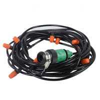 ~WISH Automatic For Efficient Plant Watering Garden Misting System 30M,Fog Nozzles Irrigation Kit With Adjustable Spray
