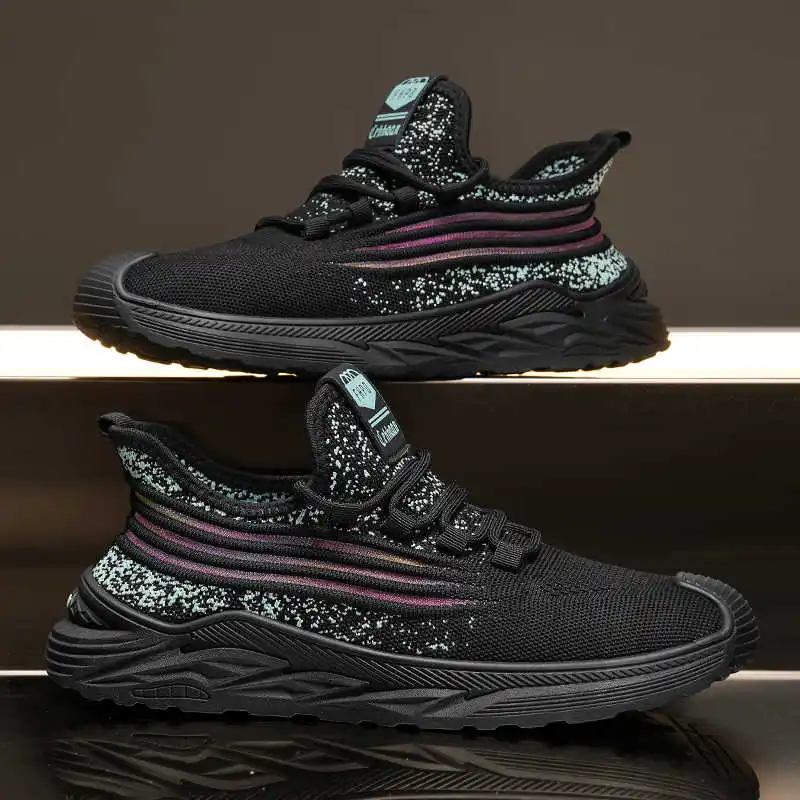 Botas de diseñador con suela antideslizante para hombre, zapatos tejidos debido a 34, zapatillas deportivas azules, marca famosa funcional, primavera-otoño