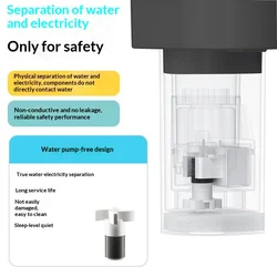 Bebedero automático silencioso de acero inoxidable para gatos y perros
