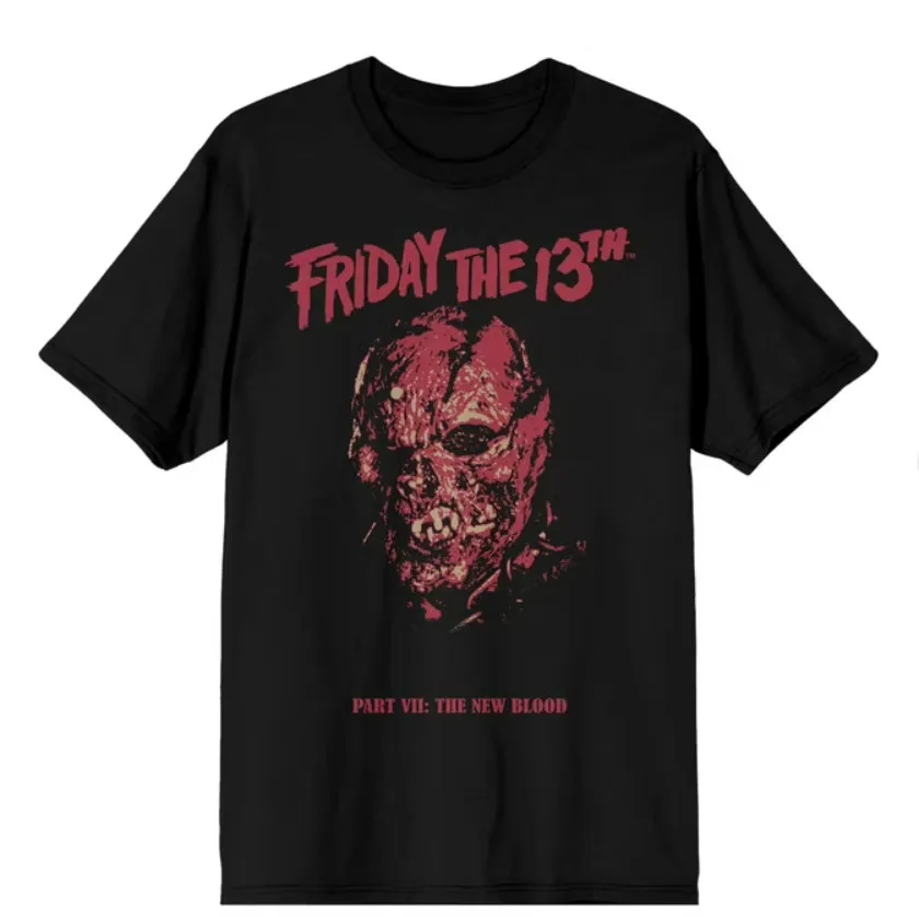 Мужская черная футболка без маски Friday the 13th New Blood Jason Мужская черная футболка без маски Friday the 13th New Blood Jason