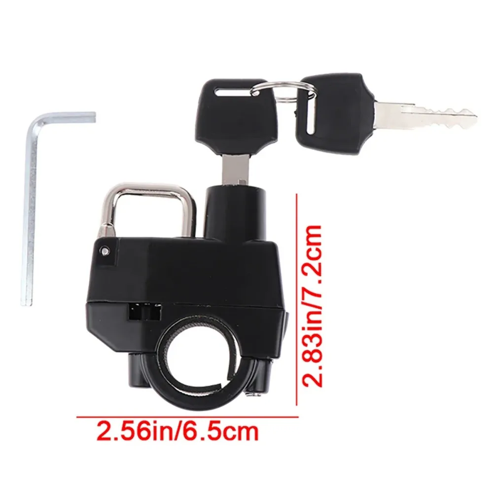 1Pc Universal Motorcycle Helmet Lock Handlebar Frame Tube with 2 Keys Motor Anti-thief Security Padlock Accessories