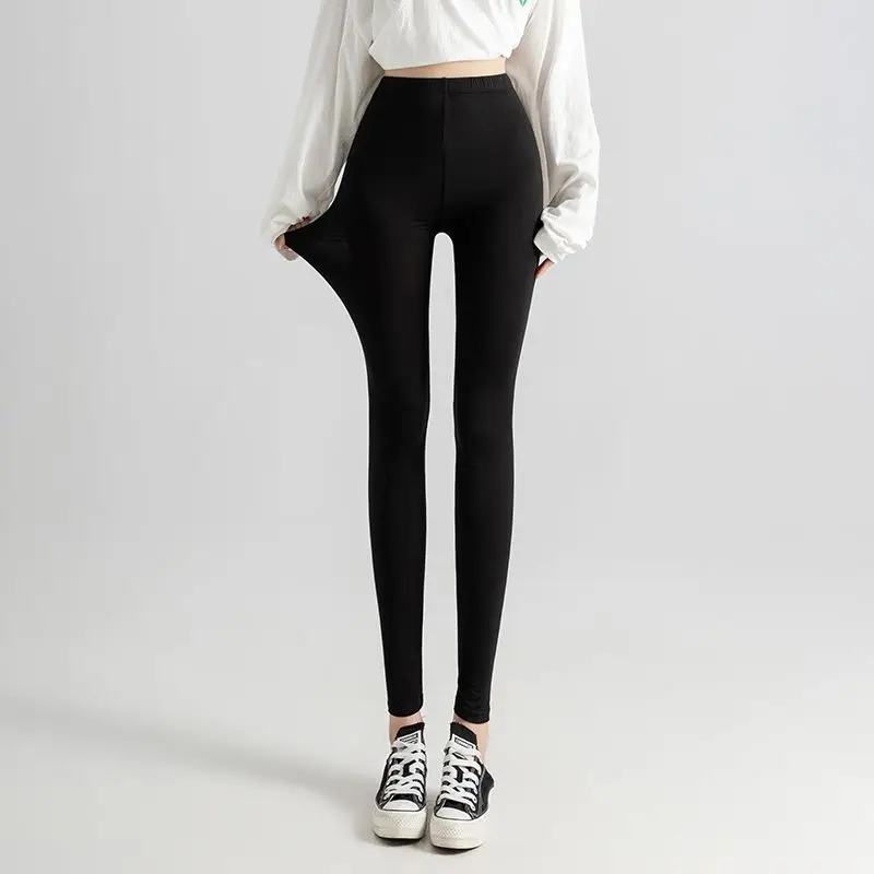 

Leggings With Pockets Woman Thermal Forwoolen Casual Hip Lifting With Stripes Flare Effect Tailoring Butt Elegant Push Sexy