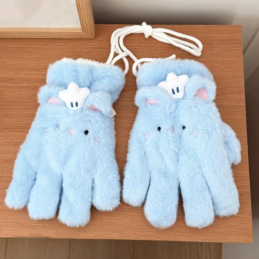 Women Winter Faux Fur Flip Cover Mittens Soft Warm Half Finger Gloves Cute Plush Furry Fingerless Gloves Winter Warm 2026 New