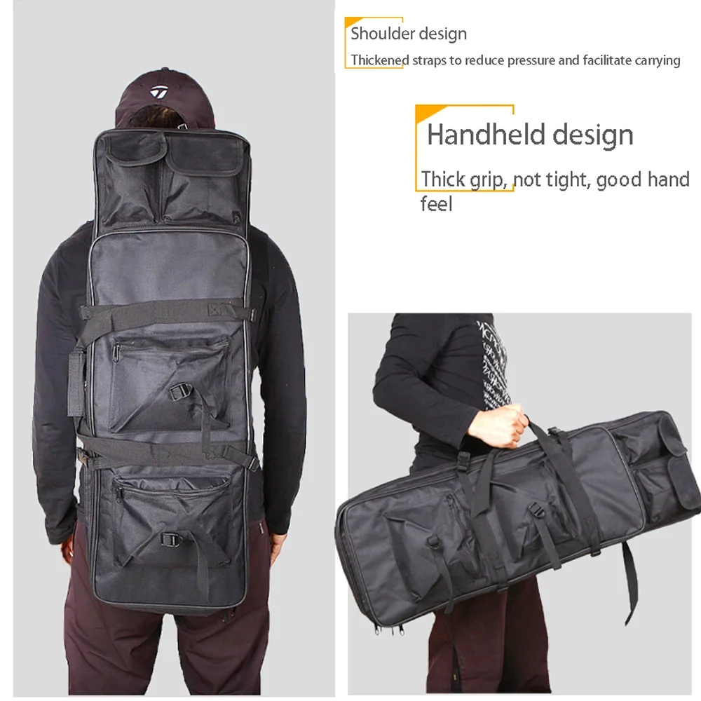 Tactical Double Layer Gun Bag Multi-Functional CS Accessories Fishing Gear Square Handheld Mother Bag for Outdoor Sports