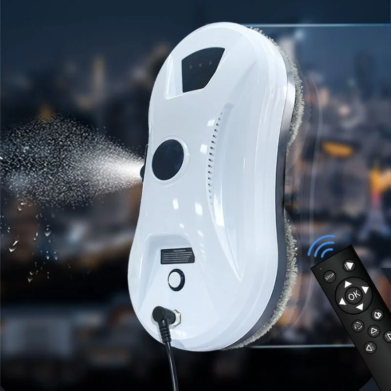 High-End W14S 3.75A 90W Electric Window Cleaning Machine 10 Cloths Water Spray Version 10 Source Factory Household Robot
