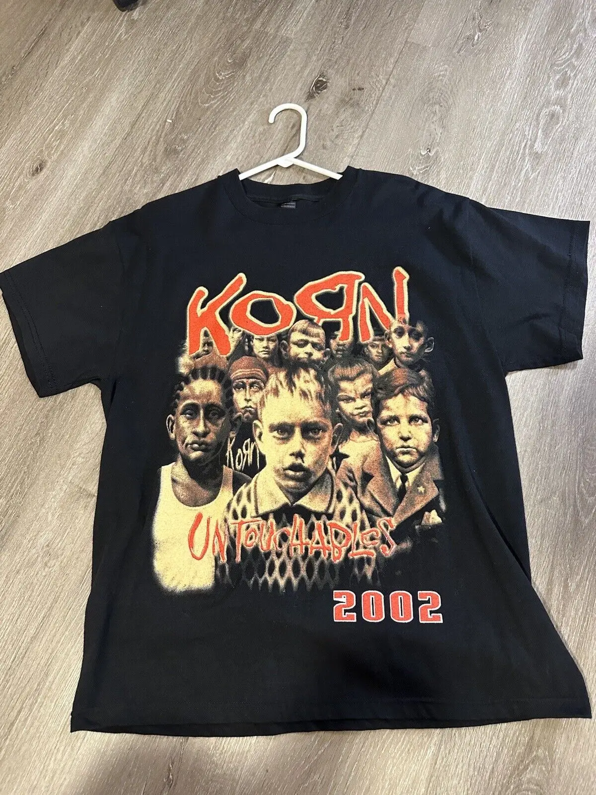 Vintage Y2K 2002 Korn Untouchables World Tour Large Metal Band T Shirt Heavy Rock