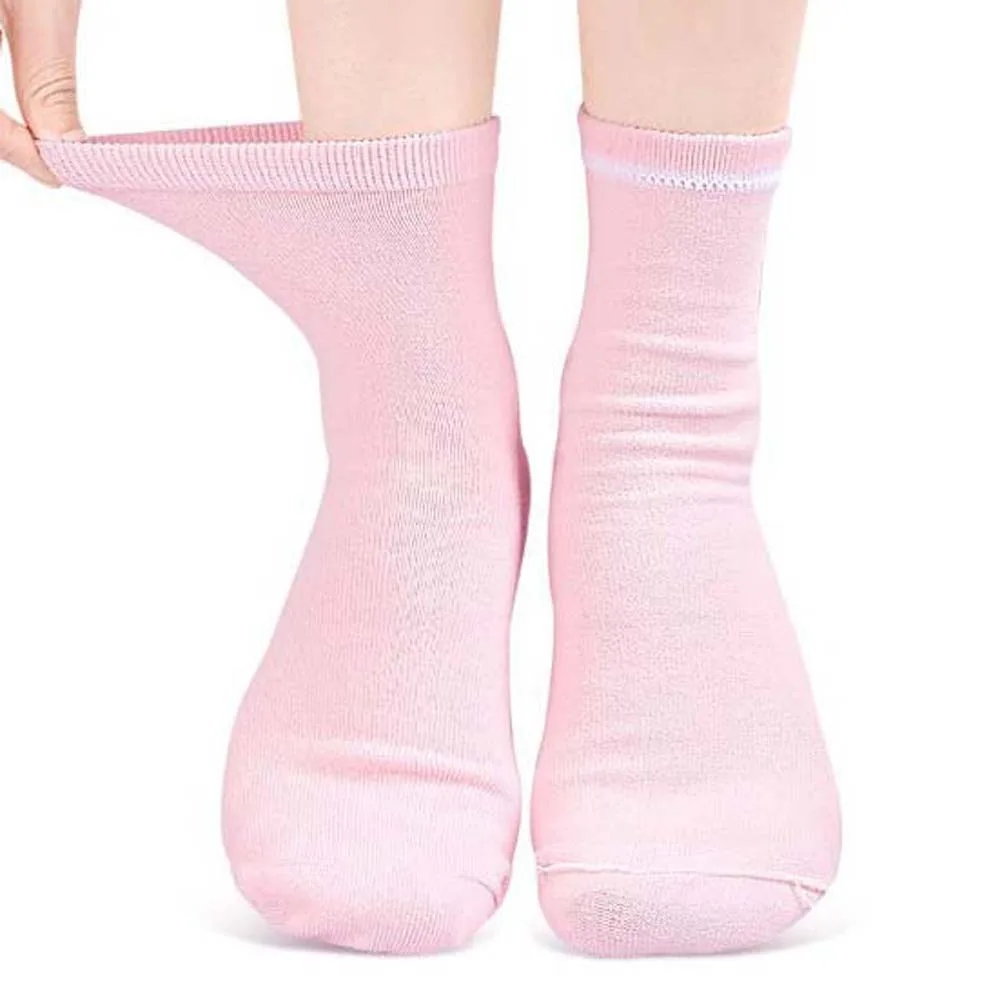 Coussinets de manchon de talon pour femme, chaussettes de soin en gel, soutien de la fasciite plantaire, prévention des fissures, document solide, chaussettes de rinçage, peau du pied